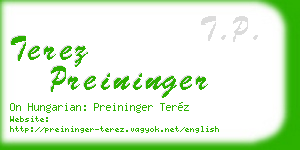 terez preininger business card