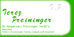 terez preininger business card